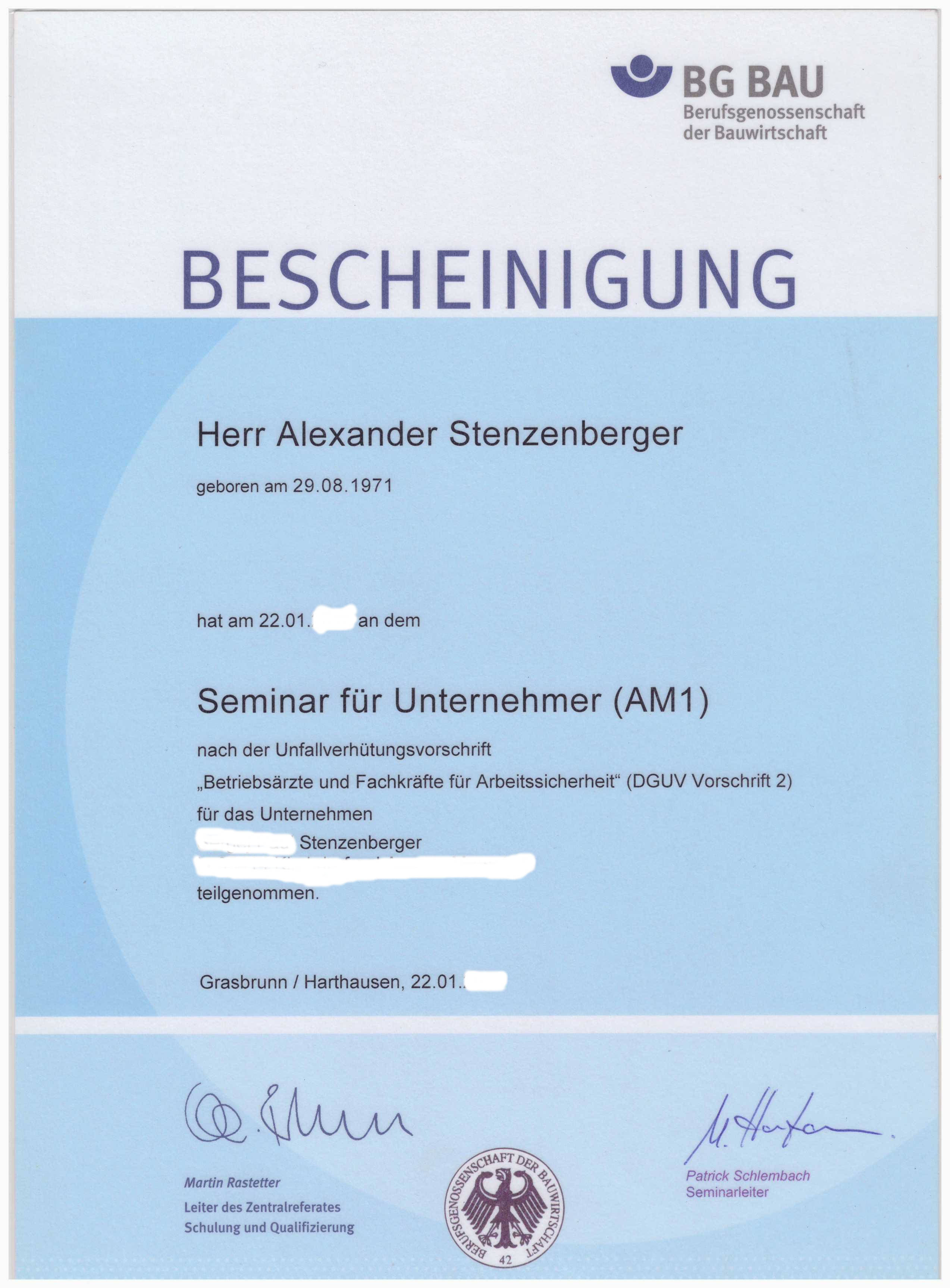 AST-Asbest-Zertifikate 7